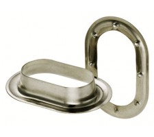 DIN 42X22 OVAL TIR EYELET AND WASHER MADE OF BRASS COLOR NICKEL 250 PCS SET